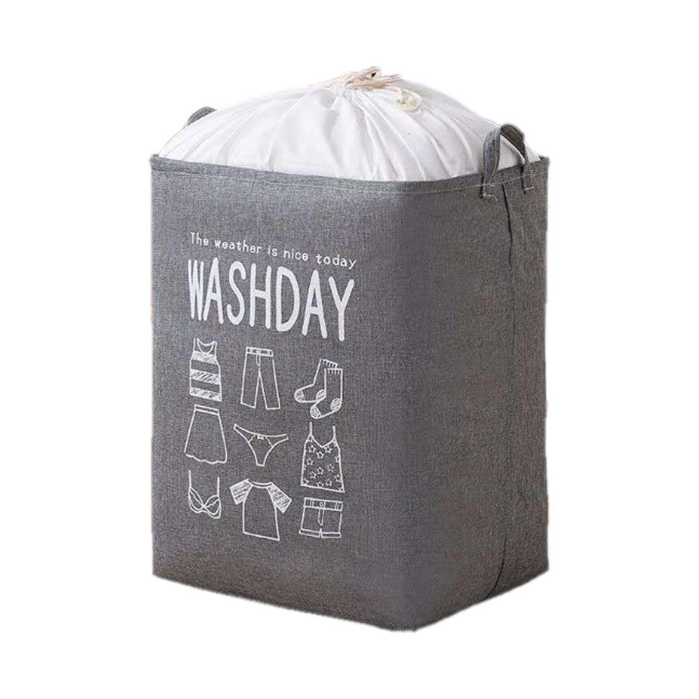 Collapsible Laundry Basket Foldable Washing Bin Hamper Dirty Clothes Bag (Grey)