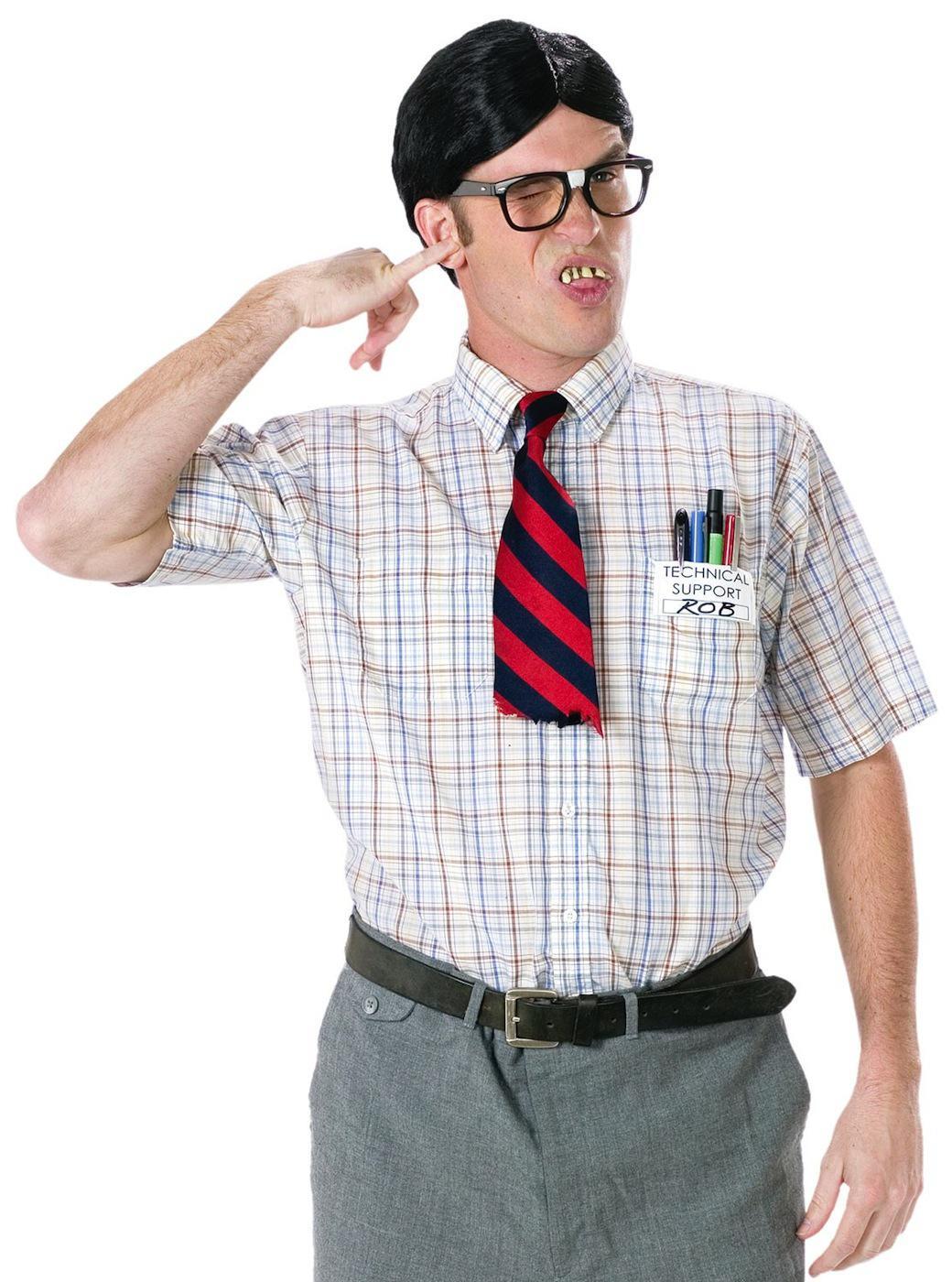The Nerd Kit 50s Wig Teeth Glasses Men Costume Accessory