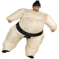 Inflatable Sumo Fat Wrestler Japanese Sport Funny Men Costume STD