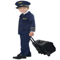 Pint-sized Pilot Airline Captain Flight Aviator Toddler Girls Boys Costume