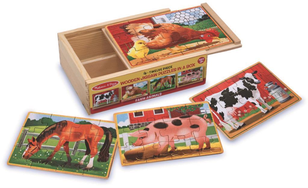 Melissa & Doug Farm Puzzles In A Box