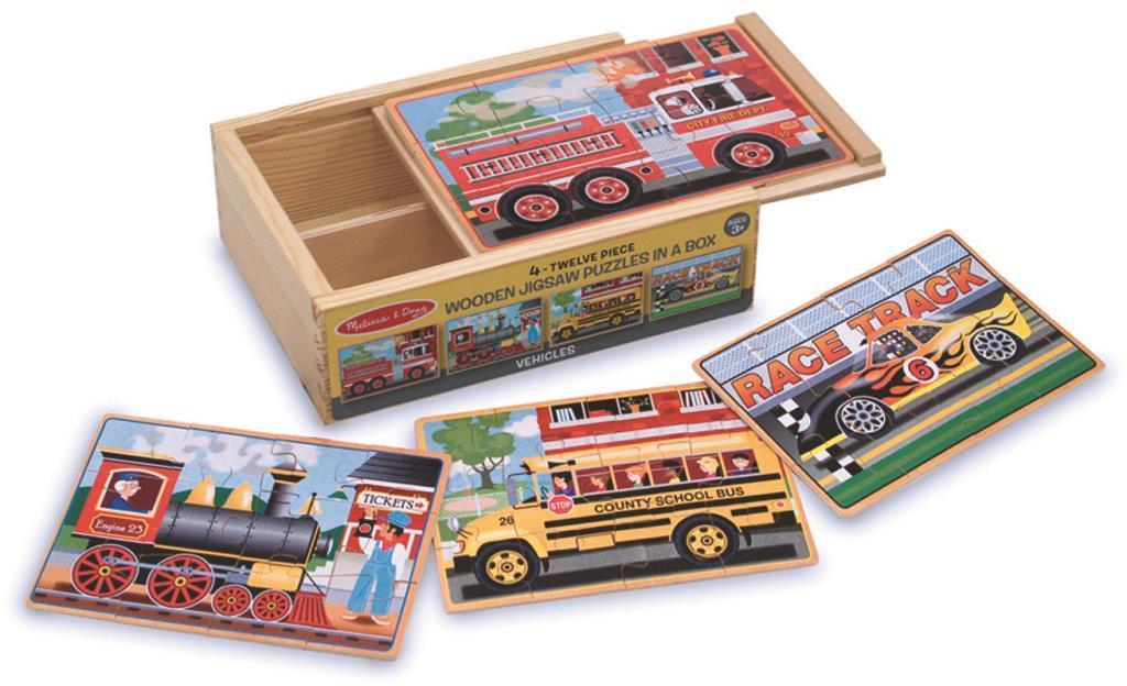 Melissa & Doug Vehicles Puzzles In A Box