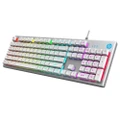 HP K500F USB Wired Gaming Keyboard with Metal Panel, and RGB, White