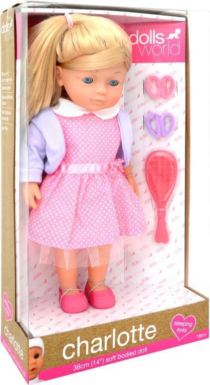 Dolls World Charlotte 36 Cm Soft Bodied Doll Blonde