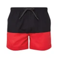 Asquith & Fox Mens Swim Shorts (Black/Red) (L)