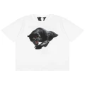 Vicanber Men Ladies Couple Cotton Blend Shirts Crew Neck Short Sleeve T-Shirt Trend Hip hop Shirt Black Panther Printing(White,M)