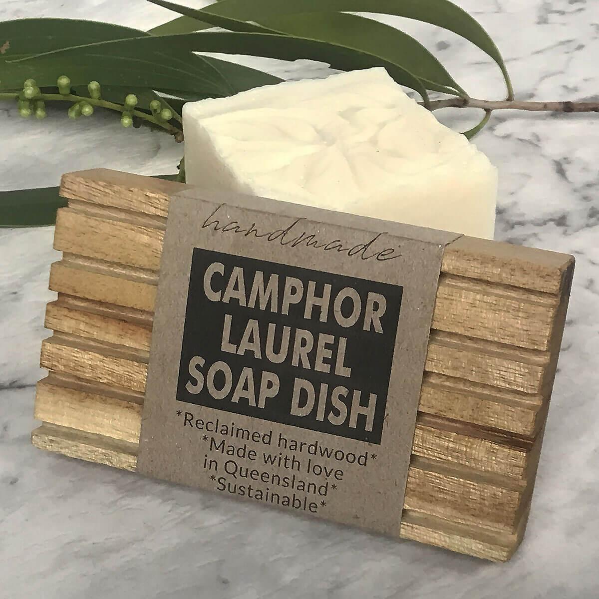 Reclaimed Timber Soap Dish - Camphor Laurel - Green Essentials