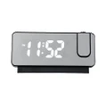 Smart Digital LED LCD Alarm Clock with Projector - Black