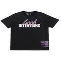 Goodgoods Unisex Couple Cotton Blend Shirts Crew Neck Short Sleeve T-Shirt Trend Hip hop Shirt Flying Pigeon Big V Printing(Black,L)