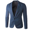 GoodGoods Formal Wedding Blazer Coats One Button Tuxedo Jacket Casual Suits(Royal Blue,3XL)