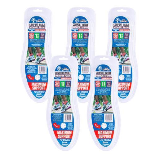 5x Memory Foam Shoes Insoles Trainer Foot Care Pain Relief Cushion Comfort AU NEW