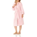 Ladies Magnolia Lounge Lux Fleece Pink Dressing Gown Bath Robe [Size: Medium]