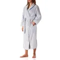 Ladies Magnolia Lounge Lux Fleece Blue Sage Dressing Gown Bath Robe (ysr503/d2093) [Size: XLarge]