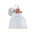 Alta Wall Light Interior Adjustable Bell Matte White with Copper