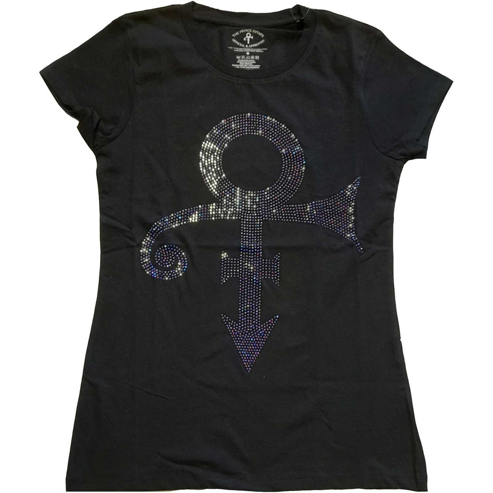 Prince Womens/Ladies Symbol Embellished T-Shirt (Black) (XL)