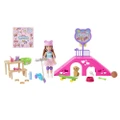 Barbie Chelsea Doll And Accessories Skatepark Playset With 2 Puppies And 15+ Pieces