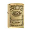 Jack Daniels Label Chip High Polish Lighter - Brass