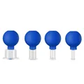 4 Pack Anti-Cellulite Cosmetic Cupping Massage Vacuum Glass Silicone Ball Cups