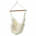 White 130*100cm Garden Hanging Hammock Chair Swing Camping With 2 Pillows