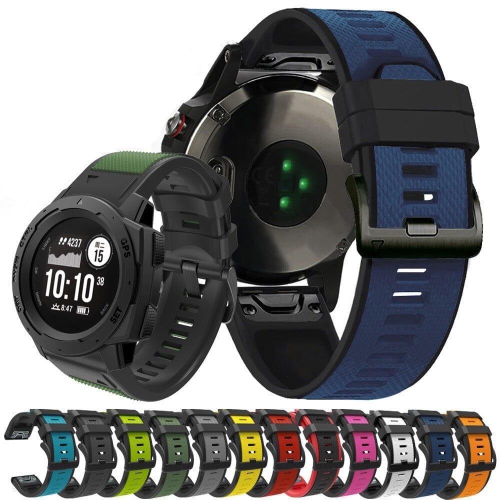 Replacement Dual Colour Silicone Watch Straps Compatible with the Garmin Fenix 6