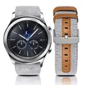 Denim & Leather Watch Straps Compatible with the Oppo Watch 2 46mm
