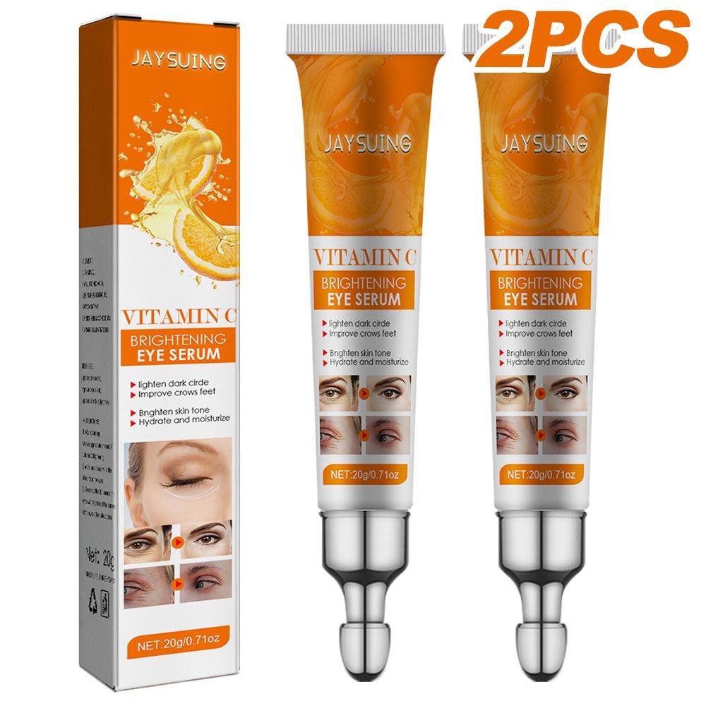 Vicanber Adult Women Vitamin C Firming Whitening Eye Cream Hydrating Firmen Eye Circumference And Fade Fine Lines(2pcs)