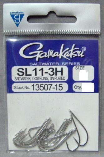 Gamakatsu Strong Saltwater Fly SL11 3 x Heavy Fishing Hook #6