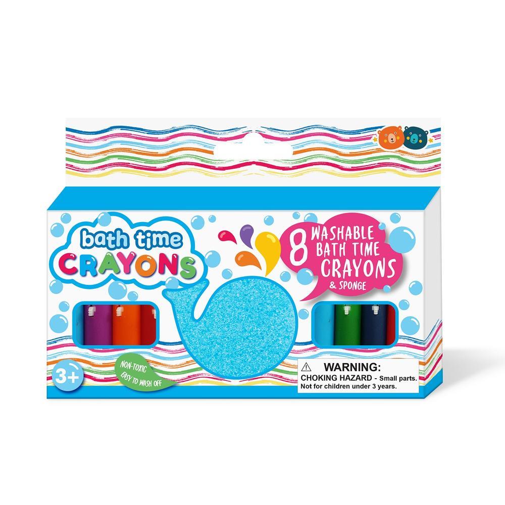 8pc Bath Time Washable Crayons w/ Sponge Kids/Children Writing/Drawing Pen 3y+