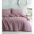 Amsons Royale Cotton Quilt Duvet Doona Cover Set with Europeon pillowcases - Dusky Pink