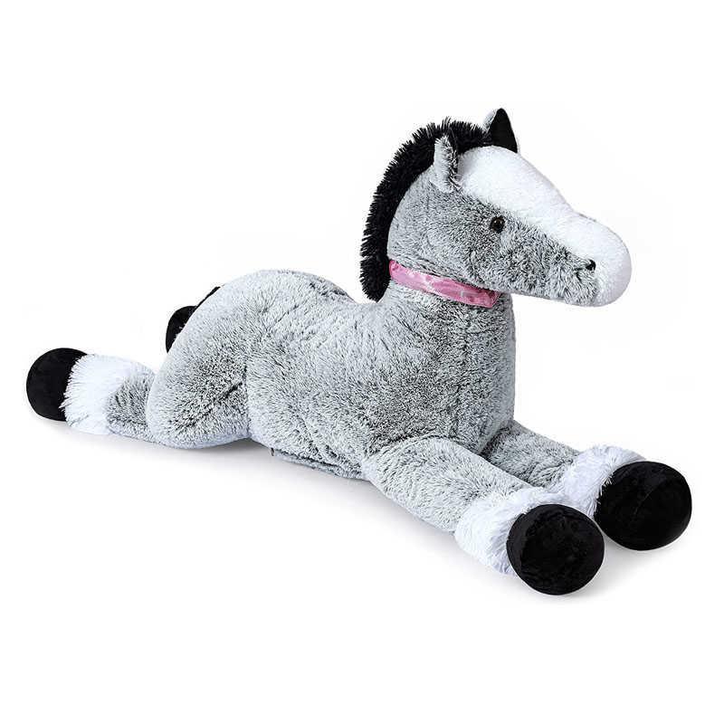 Giant Plush Toy Horse Stuffed Animal Pillow (Gray, 90CM)