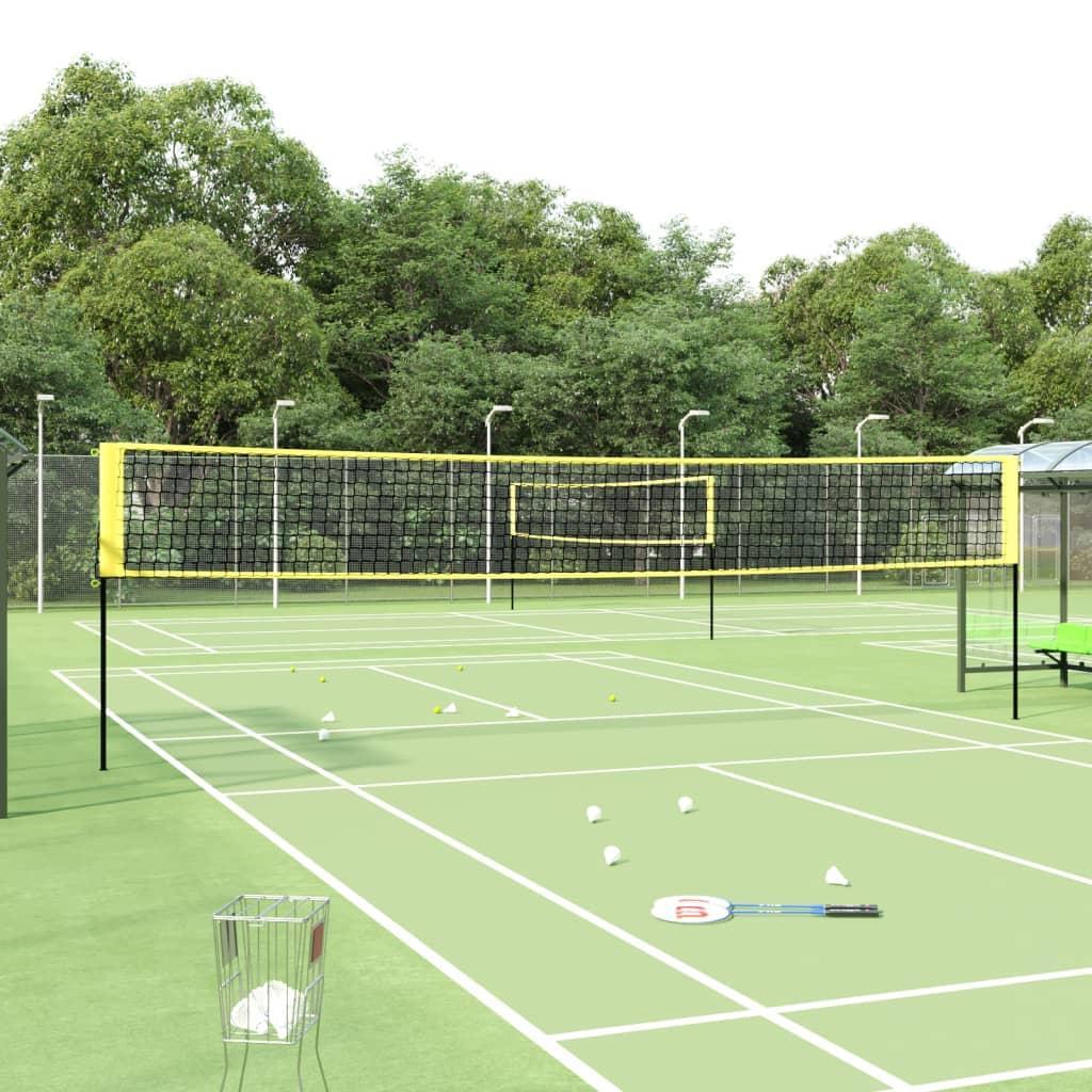 Badminton Net Yellow and Black 600x155 cm PE Fabric vidaXL