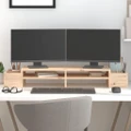 Monitor Stand 100x27.5x15 cm Solid Wood Pine vidaXL