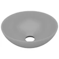 Bathroom Sink Ceramic Light Grey Round vidaXL