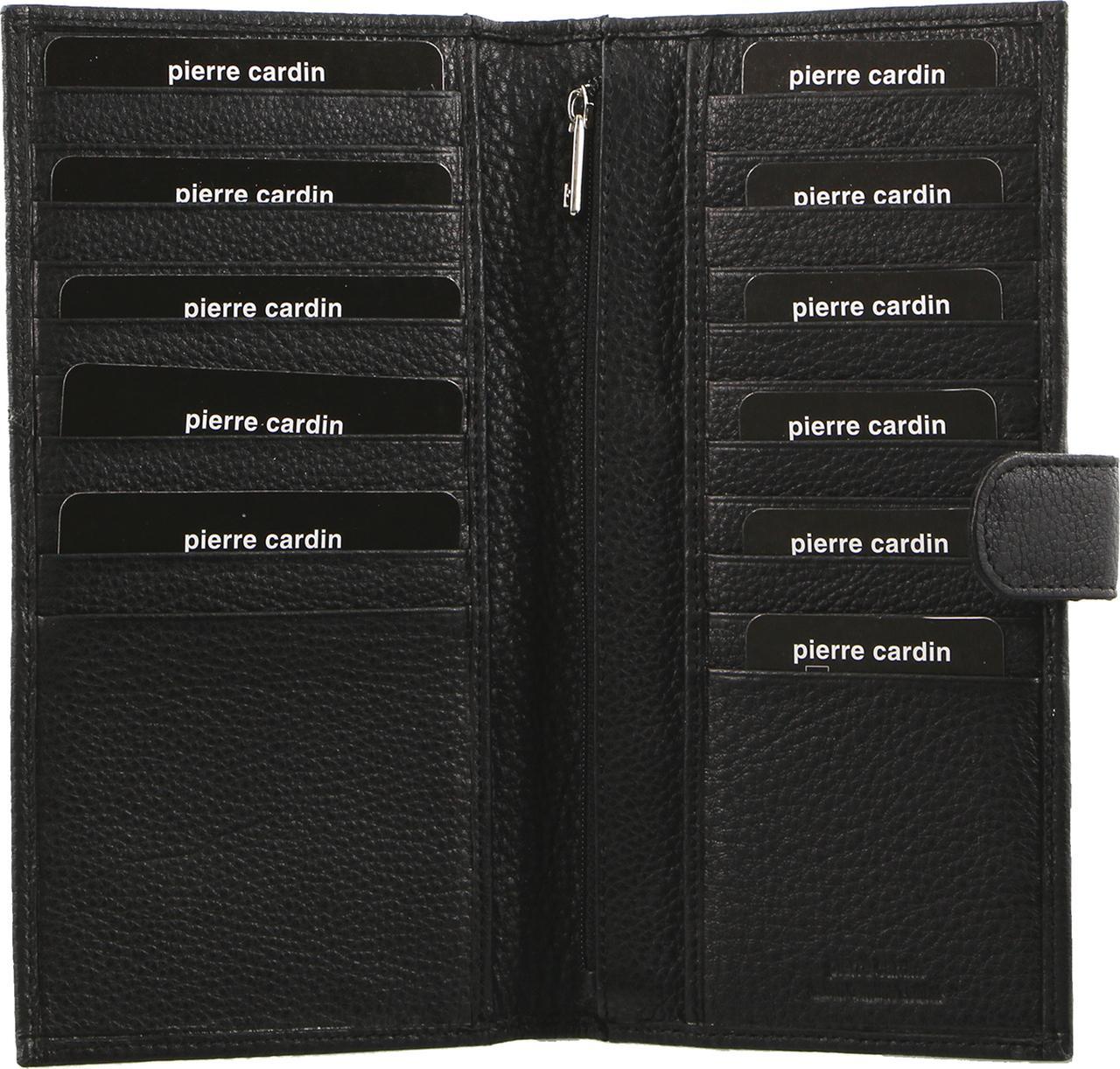 Pierre Cardin RFID Travel Leather Passport Wallet Holder Blocking Anti Scan - Black