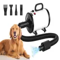 Advwin Dog Dryer, Pet Grooming Blow Dryer with Adjustable Speed, 4 Different Nozzles,White
