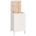 Laundry Box White 44x44x76 cm Solid Wood Pine vidaXL