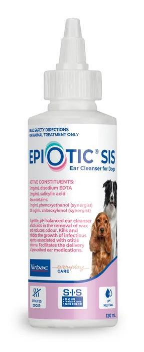 Epiotic Sis 120ml Dog Ear Cleanser by Virbac
