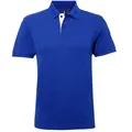 Asquith & Fox Mens Classic Fit Contrast Polo Shirt (Royal/ White) (3XL)