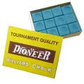 Box of Pioneer Pool Snooker Billiard Table Cue Chalk Blue