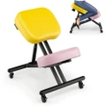 Giantex Ergonomic Kneeling Chair Adjustable Office Stool w/Wheels Home Office Chair Knee Yoga Seat Sit Yellow