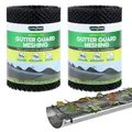 2Pcs 5m x16cm Garden Greens Gutter Guard Mesh Rust Resistant Adjustable Black