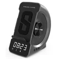 Digital Display 3-in-1 Alarm Clock with Wireless Charging - Grey