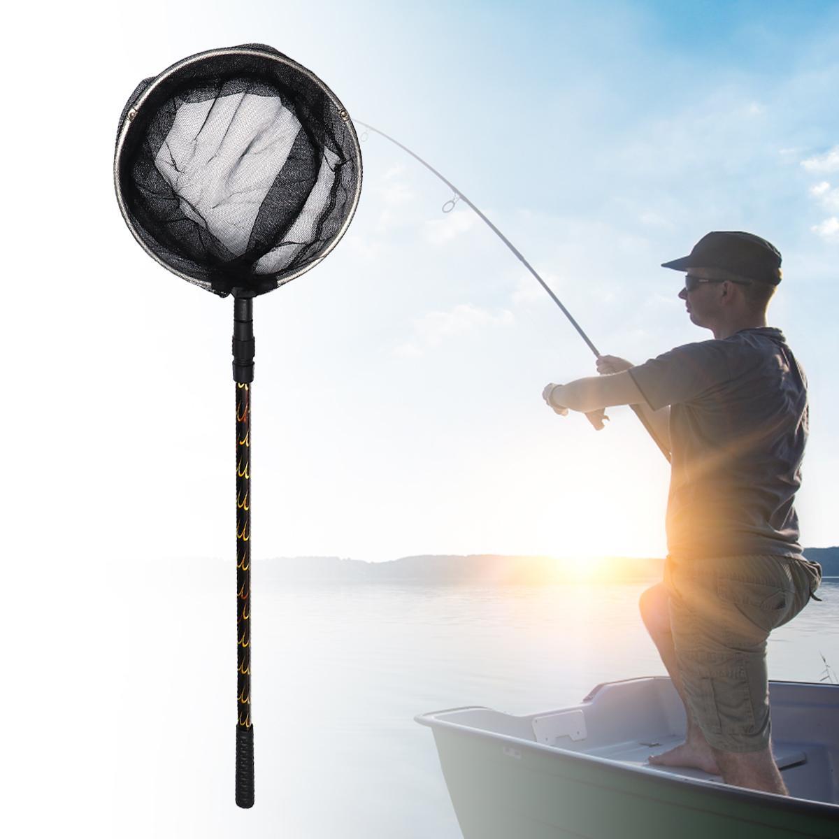 Bass Trout Net Fish Catching Collapsible Telescopic Fishing