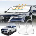 Windshield Sun Shade for Toyota Fortuner 2015-2024 Blocks UV Rays Foldable Custom Wind Screen Sun Visor Protector