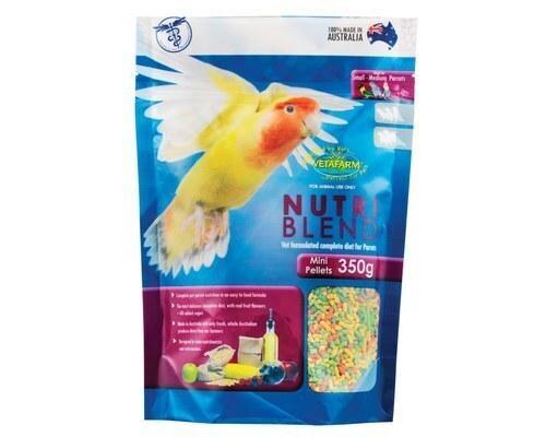Vetafarm Nutriblend Mini Pellets Bird Food For Pet Bird Parrots 350g
