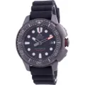 Introducing the Orient M-Force RA-AC0L03B00B Automatic Diver's 200M Men's Watch - Stainless Steel Case, Black Dial, Sapphire Crystal, Silicone Strap Replacement