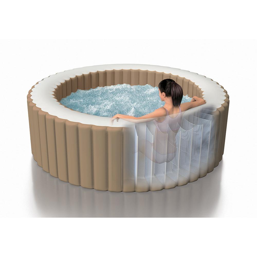 Intex Purespa 6-Person Portable 215x71cm Bubble Massage Spa Above Ground Tub Set