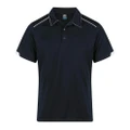 CURRIO | Mens Mini Waffle Knit Poly Polo with Piping