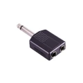 2 Pcs Mono Audio Adapter Jack Double Plug Microphone Converter Video Speaker Headphones Splitter