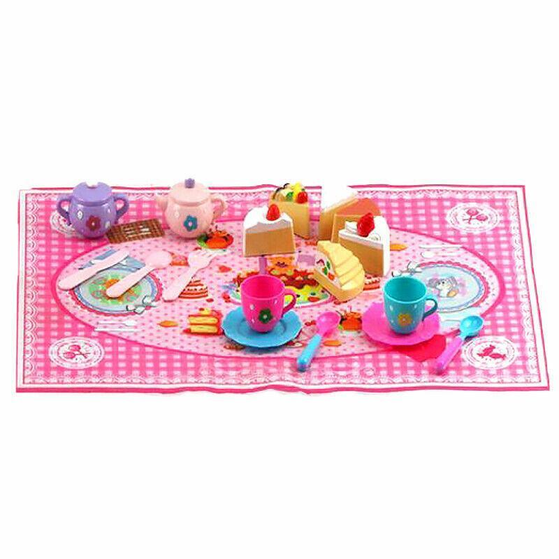 Big Afternoon Tea Set w/Sweets Cake Toys/Accessories Pretend Playset Kids 3y+